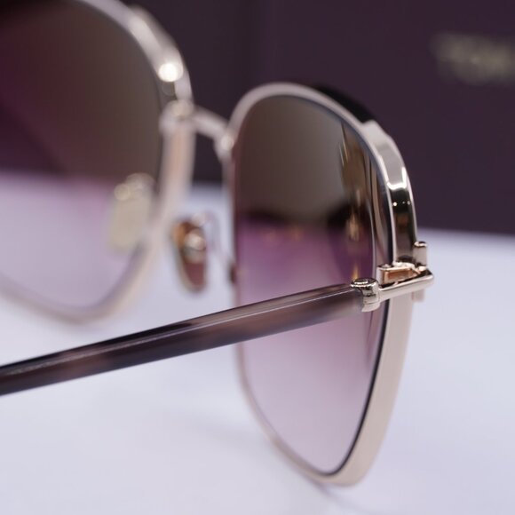 Tom Ford Fern FT1029 28Z Square Sunglasses – Rose Gold/Rose Gradient - Picture 5 of 10